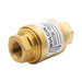 Bulgin GRV25 brass gas check valve with 1/2 inch BSP female connection, used for safety and flow control in gas systems.
